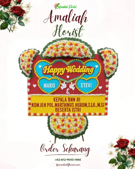 Papan Bunga Pernikahan Orimalang